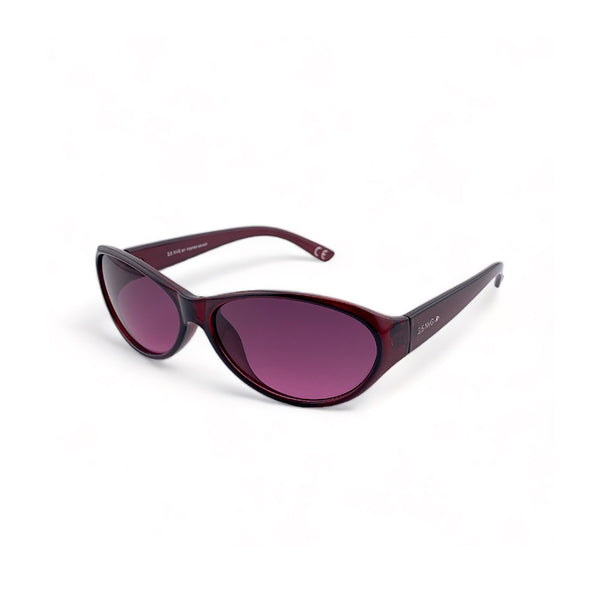 2.5 NVG Women's Oval Frame Red Plastic UV Protection Sunglasses SUN20507
