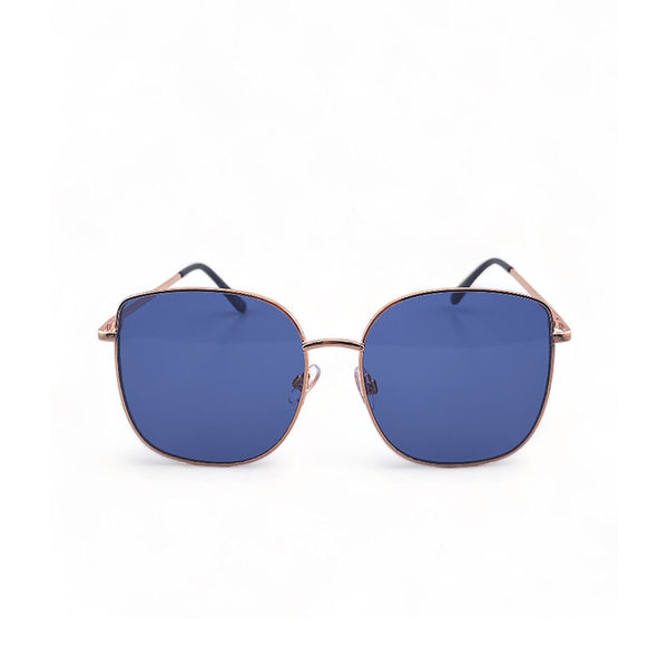 2.5 NVG Women's Square Frame Rose Gold Metal UV Protection Sunglasses SUN2140909