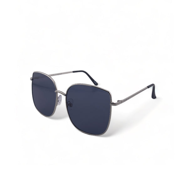 2.5 NVG Women's Square Frame Silver Metal UV Protection Sunglasses SUN2141212