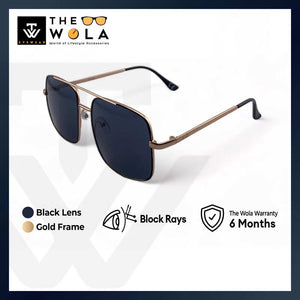 2.5 NVG Women's Aviator Frame Black Metal UV Protection Sunglasses SUNSC2510902