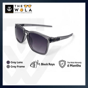 2.5 NVG Unisex's Rectangle Frame Grey Plastic UV Protection Sunglasses SUNSC36006