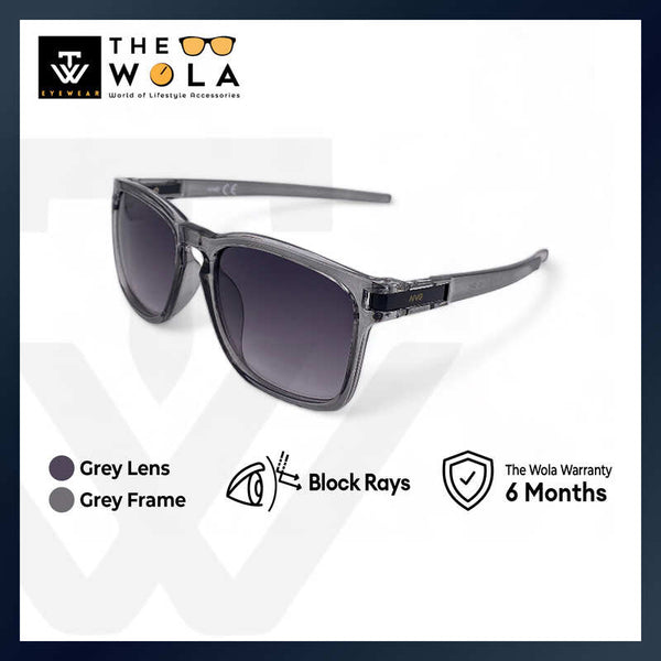 2.5 NVG Unisex's Rectangle Frame Grey Plastic UV Protection Sunglasses SUNSC36006