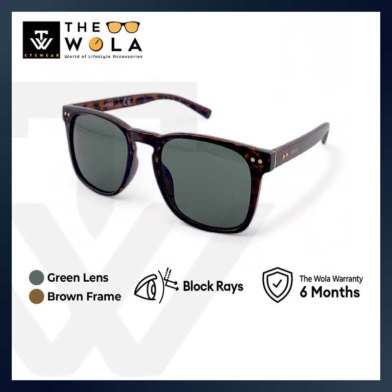 2.5 NVG Unisex's Rectangle Frame Brown Plastic UV Protection Sunglasses SUNSC37306