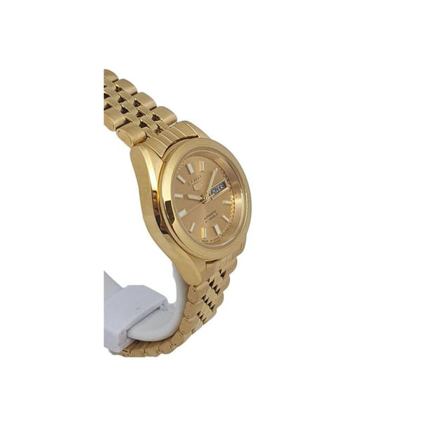 Seiko Automatic 21 Jewels Calendar Golden Stainless steel ladies watch SYMF62J