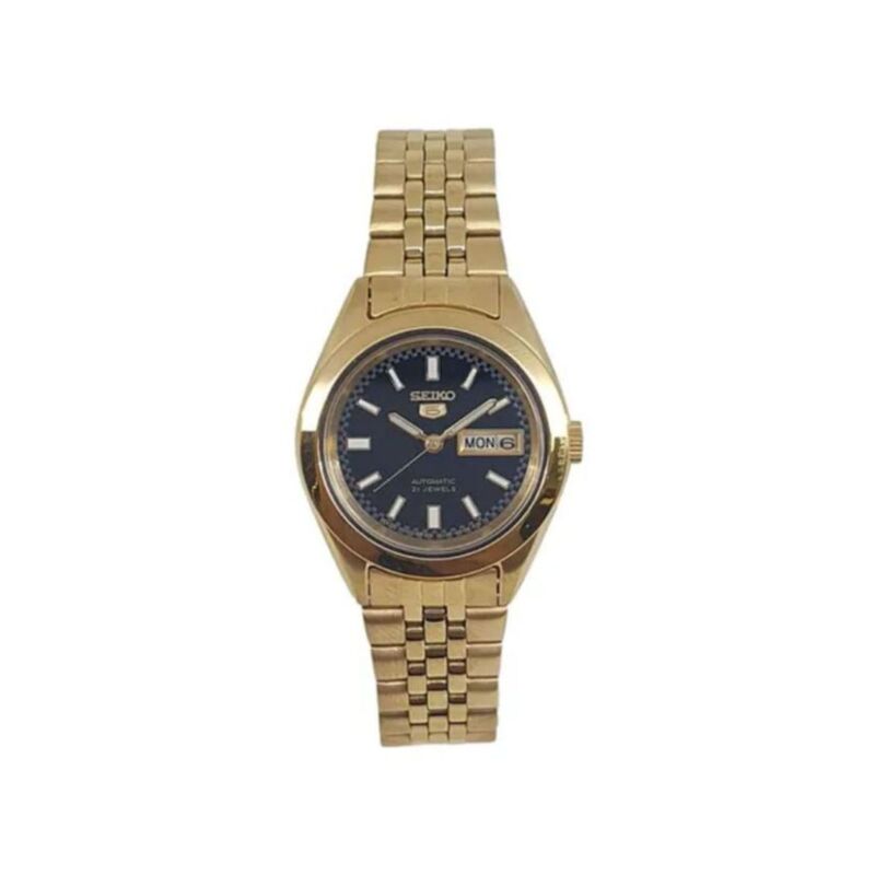 Seiko Automatic 21 Jewels Calendar golden Stainless steel ladies watch SYMF64J