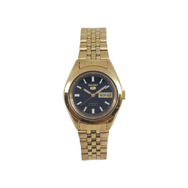 Seiko Automatic 21 Jewels Calendar golden Stainless steel ladies watch SYMF64J