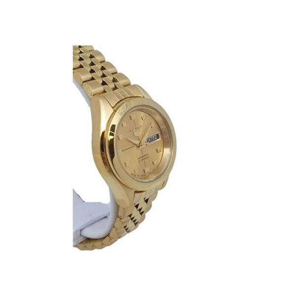 Seiko Automatic 21 Jewels Calendar golden Stainless steel ladies watch SYMG18J