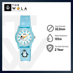Q&Q Watch By Citizen V22A-006VY Kids Analog Watch with Blue Resin Strap