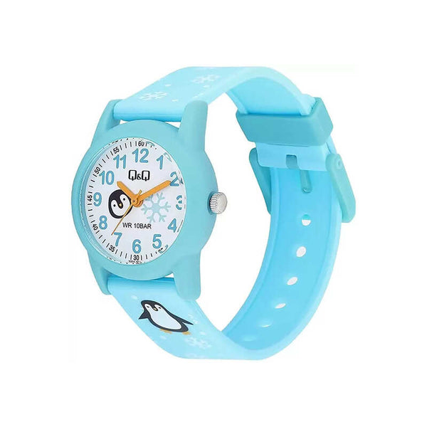 Q&Q Watch By Citizen V22A-006VY Kids Analog Watch with Blue Resin Strap