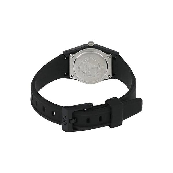 Q&Q Watch By Citizen VP35J023Y Women Analog Watch with Black Rubber Strap