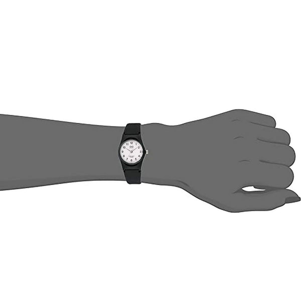 Q&Q Watch By Citizen VP35J023Y Women Analog Watch with Black Rubber Strap