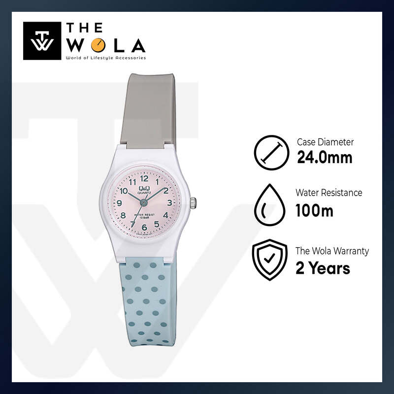 Q&Q Watch by Citizen VP47J034Y Kids Analog Watch with Gray Rubber Strap