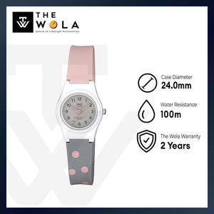 Q&Q Watch by Citizen VP47J038Y Kids Analog Watch with Pink Rubber Strap