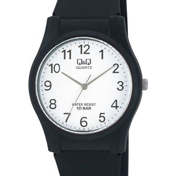 Q&Q Watch by Citizen VQ02J001Y Men Analog Watch with Black Rubber Strap