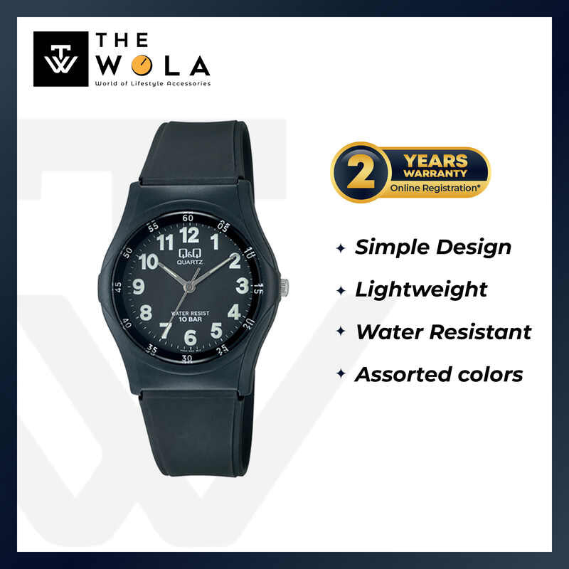 Q&Q Watch by Citizen VQ04J004Y Unisex Analog Watch with Black Rubber Strap