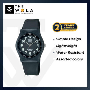 Q&Q Watch by Citizen VQ04J004Y Unisex Analog Watch with Black Rubber Strap