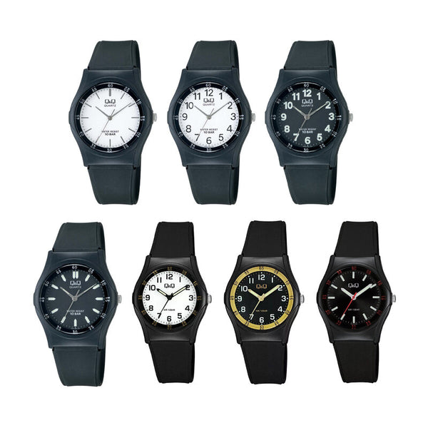 Q&Q Watch By Citizen VQ04J012Y Unisex Analog Watch with Black Rubber Strap