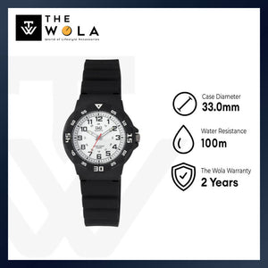 Q&Q Watch by Citizen VR19J003Y Kids Analog Watch with Black Rubber Strap