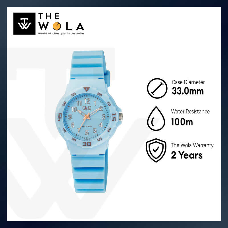 Q&Q Watch by Citizen VR19J015Y Kids Analog Watch with Blue Rubber Strap