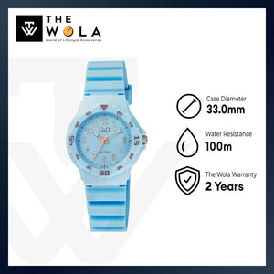 Q&Q Watch by Citizen VR19J015Y Kids Analog Watch with Blue Rubber Strap