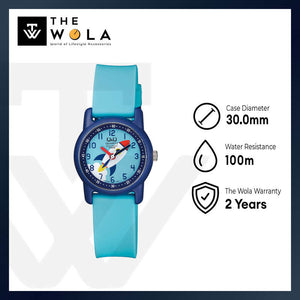 Q&Q Watch by Citizen VR41J008Y Kids Analog Watch with Blue Rubber Strap