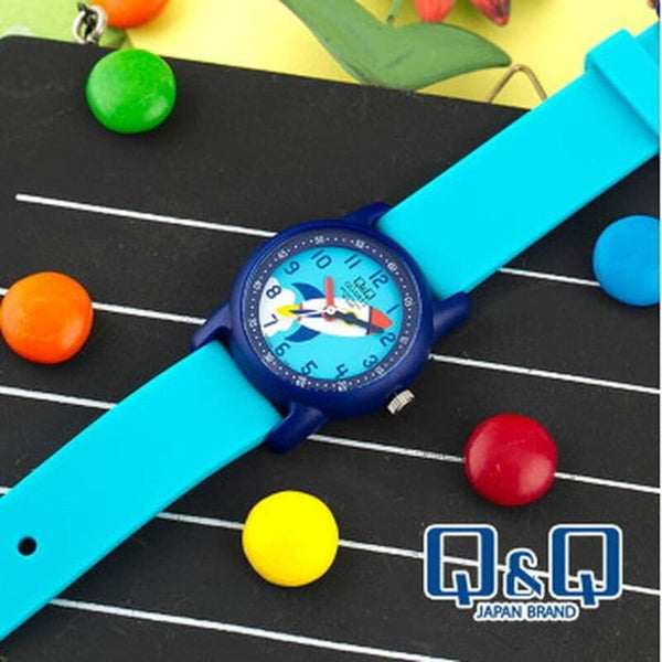 Q&Q Watch by Citizen VR41J008Y Kids Analog Watch with Blue Rubber Strap