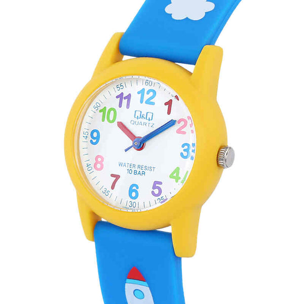 Q&Q Watch by Citizen VR99J003Y Kids Analog Watch with Blue Rubber Strap