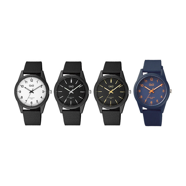 Q&Q Watch By Citizen VS12J012Y Men Analog Watch with Blue Rubber Strap