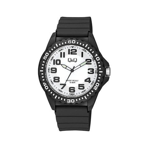 Q&Q VS16J006Y Men’s Analog Watch with Black Resin Band