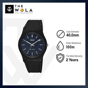 Q&Q Watch by Citizen VS42J007Y Men Analog Watch with Black Rubber Strap