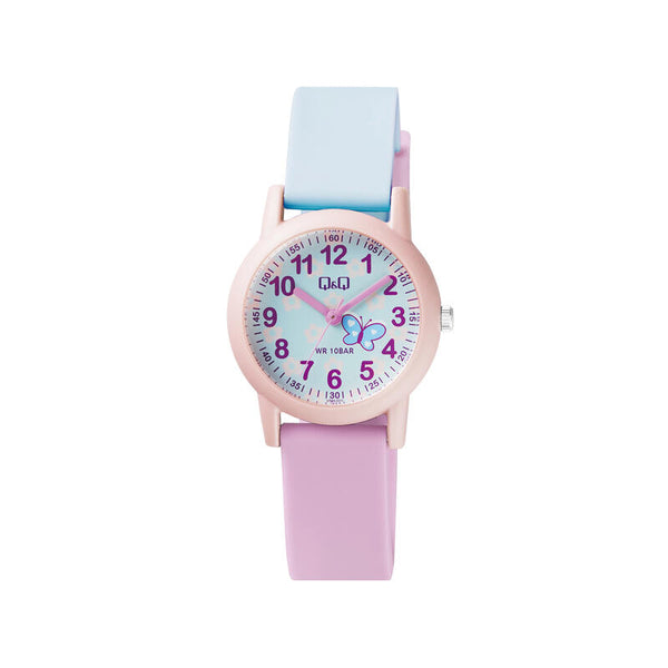 Q&Q Watch By Citizen VS49J003Y Kids Analog Watch with Blue Rubber Strap