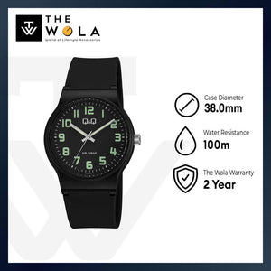 Q&Q Watch By Citizen VS50J010Y Men Analog Watch with Black Rubber Strap