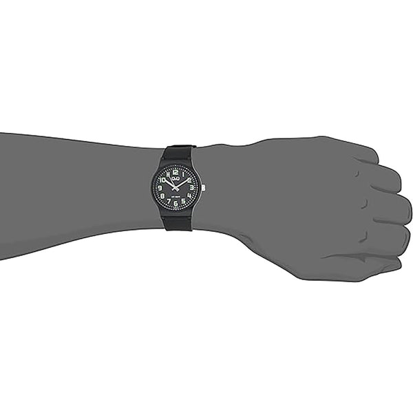 Q&Q Watch By Citizen VS50J010Y Men Analog Watch with Black Rubber Strap