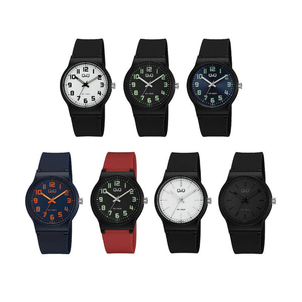 Q&Q Watch By Citizen VS50J010Y Men Analog Watch with Black Rubber Strap