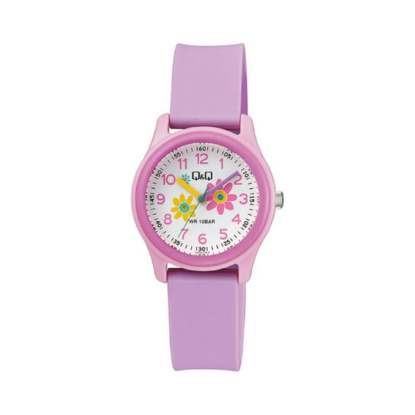 Q&Q Watch by Citizen VS59J004Y Kids Analog Watch with Purple Rubber Strap