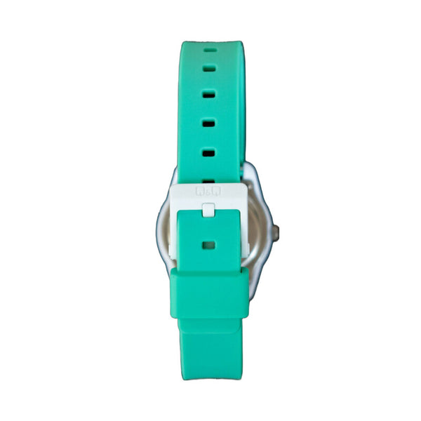 Q&Q Watch by Citizen VS65J001Y Kids Analog Watch with Green Rubber Strap