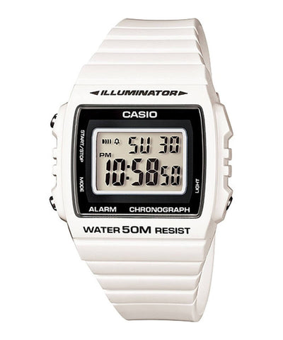 Casio Unisex Digital Watch W-215H-7A White Resin Strap
