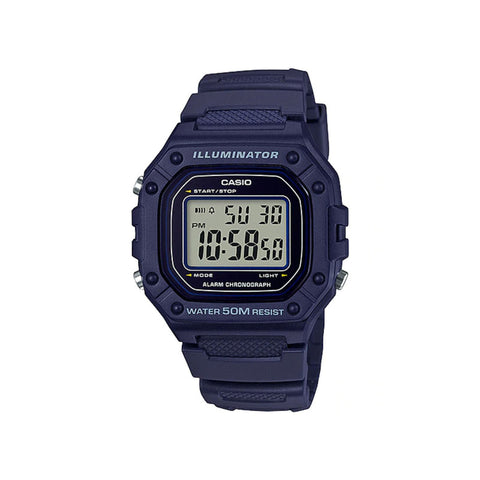 Casio Men's Digital Watch W-218H-2AV Blue Resin Band Watch for men