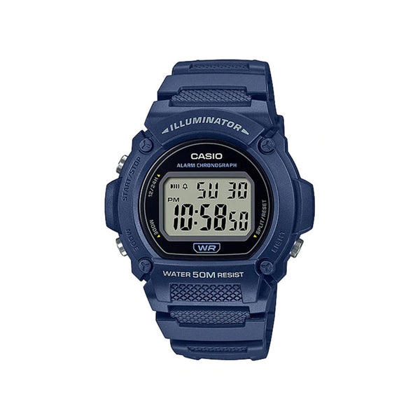 Casio Men Digital Watch W-219H-2A Blue Resin Strap