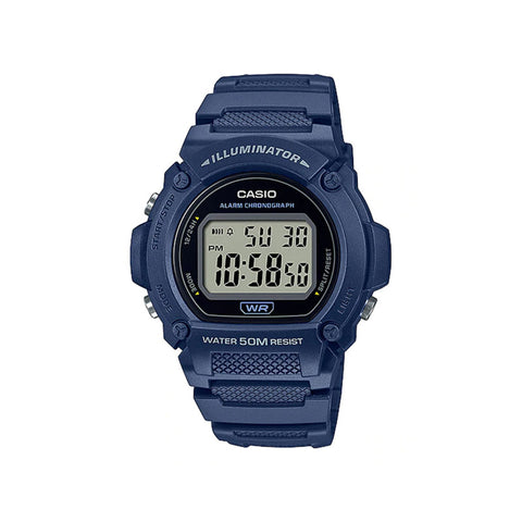 Casio Men Digital Watch W-219H-2A Blue Resin Strap