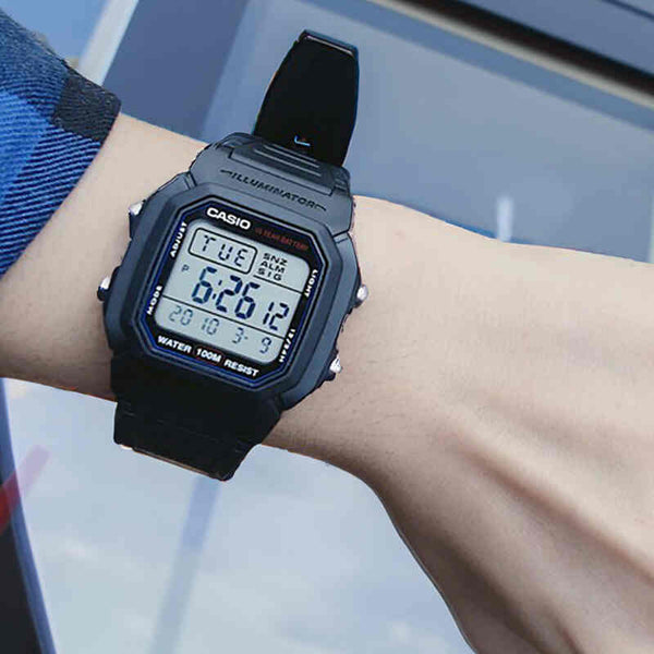 Casio Men Digital Sport Watch W-800H-2AV Blue Resin Strap