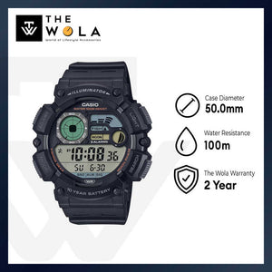 Casio Men's Digital Watch WS-1500H-1AV Black Resin Band Men Sport Watch