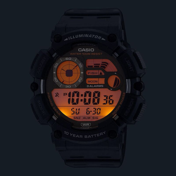 Casio Men's Digital Watch WS-1500H-1AV Black Resin Band Men Sport Watch