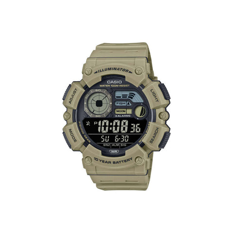 Casio Men Digital Sport Watch WS-1500H-5BV Green Resin Strap