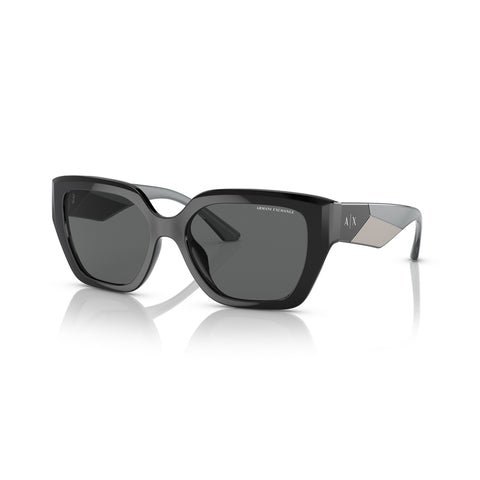 Armani Exchange Women's Rectangle Frame Black Injected Sunglasses - AX4125SU