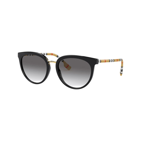 Burberry Women's Phantos Frame Black Injected Sunglasses - BE4316F