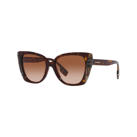 Burberry Women's Cat Eye Frame Brown Acetate Sunglasses - BE4393F