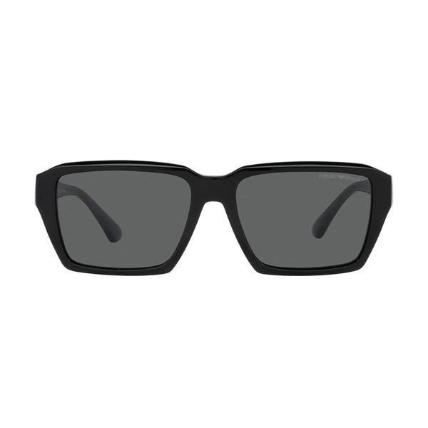Emporio Armani Men's Rectangle Frame Black Acetate Sunglasses - EA4186F