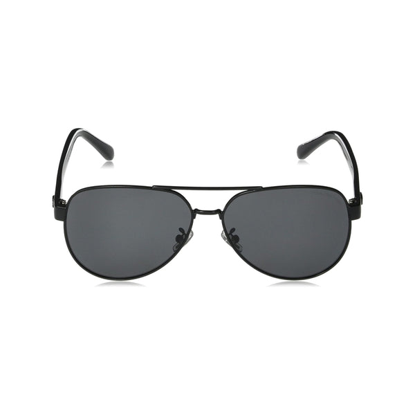 Coach Men's Pilot Frame Black Metal Sunglasses - HC7143