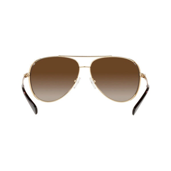 Michael Kors Women's Pilot Frame Gold Metal Sunglasses - MK1101B